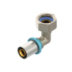 Coude à sertir raccord libre joint plat