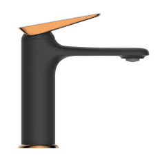 Mitigeur lavabo Noir / rose gold