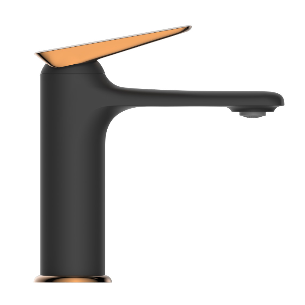 Mitigeur lavabo Noir / rose gold