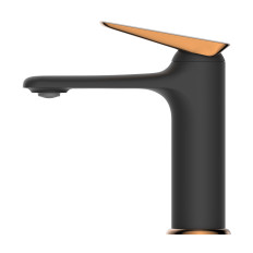 Mitigeur lavabo Noir / rose gold
