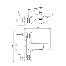 Mitigeur de baignoire Or Mitigeur de baignoire Or
