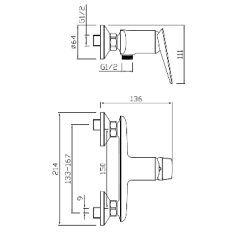 Mitigeur de douche Or Mitigeur de douche Or