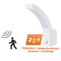 Applique murale avec détecteur + lampe de secours
