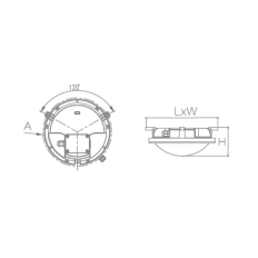 Applique étanche ronde