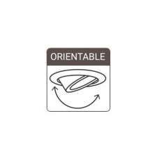Support de spot double ring orientable Noir