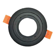 Support de spot double ring orientable Noir