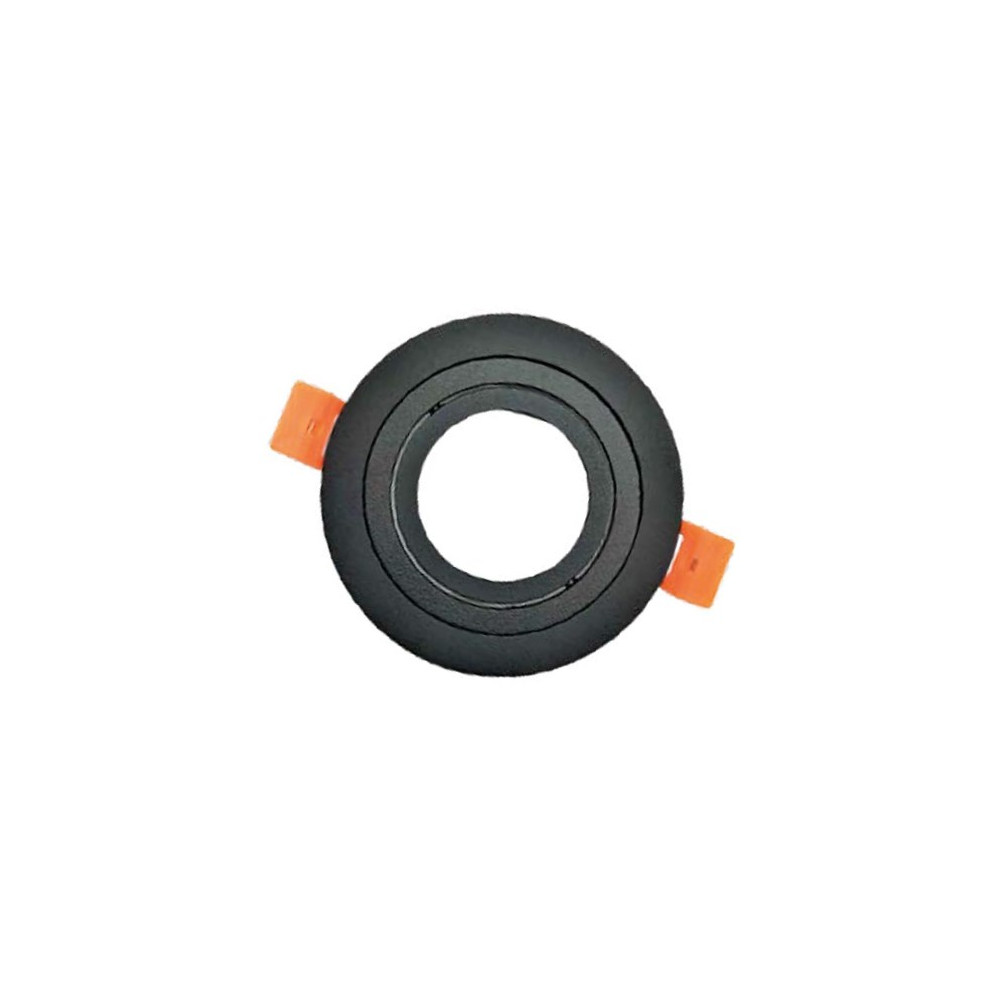 Support de spot double ring orientable Noir